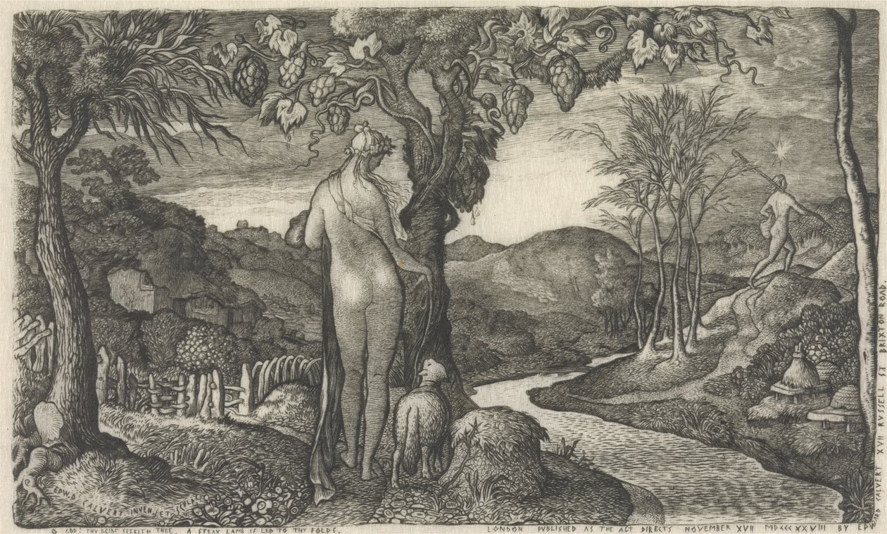 द ब्राइड, 1828 (रेखा उत्कीर्णन) द्वारा एडवर्ड कैलवर्ट