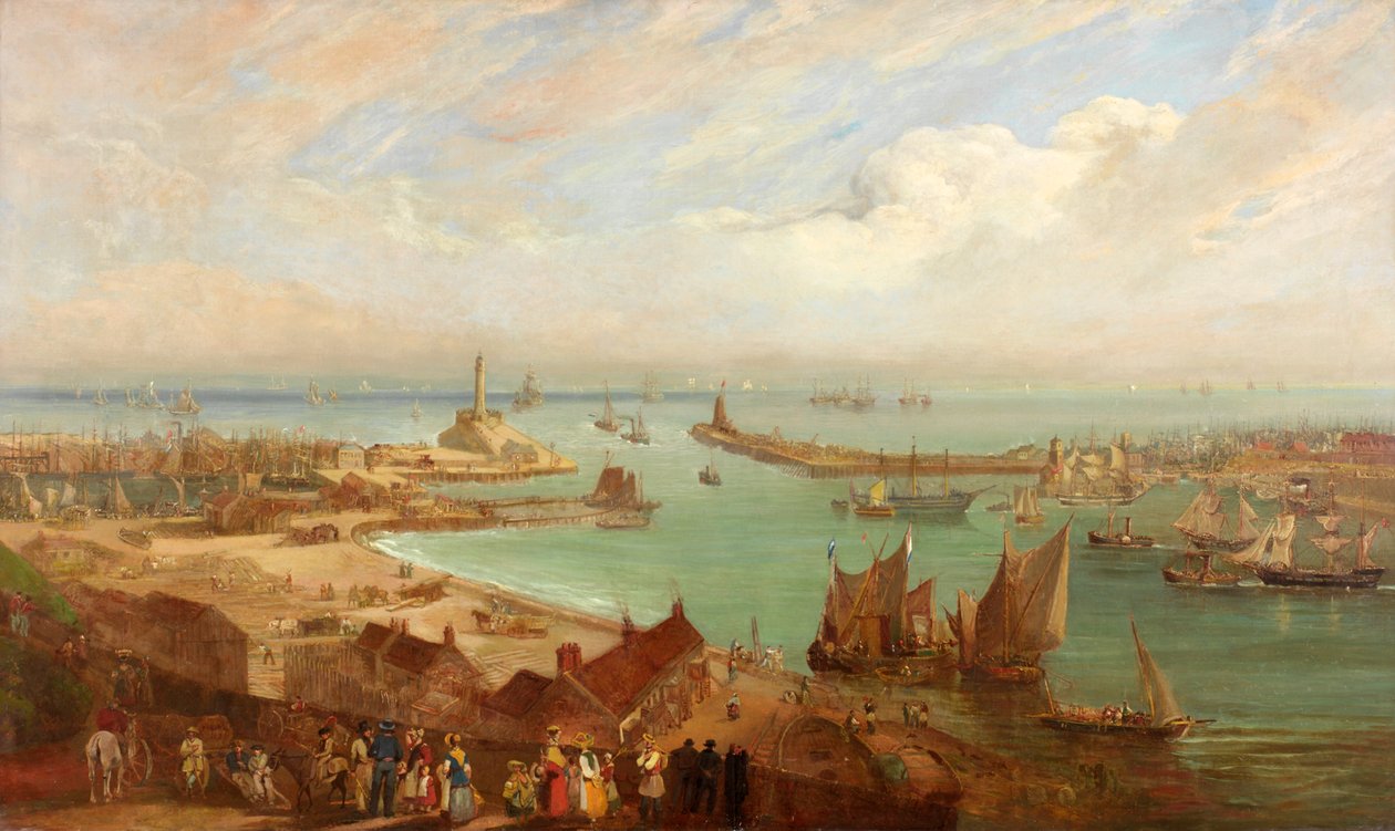 रोकर से सुंदरलैंड हार्बर, c.1850-c.1855 द्वारा एडवर्ड हेस्टिंग्स