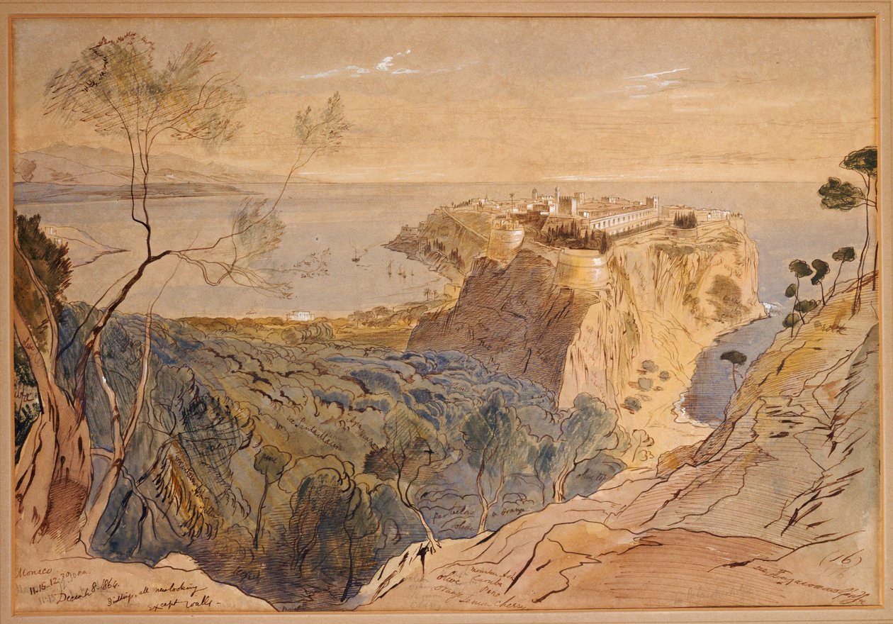 मोनाको, 1864 द्वारा एडवर्ड लीयर