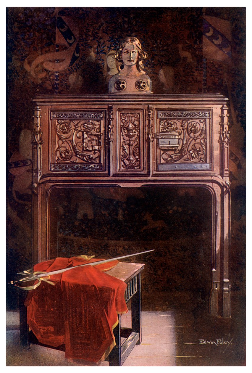 नक्काशीदार ओक लूस बारहवीं पोशाक, 1910। द्वारा एडविन फोली