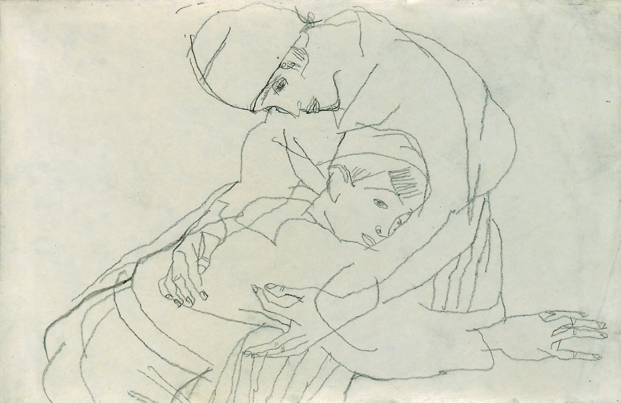 आलिंगन, 1914 द्वारा इगोन शीले