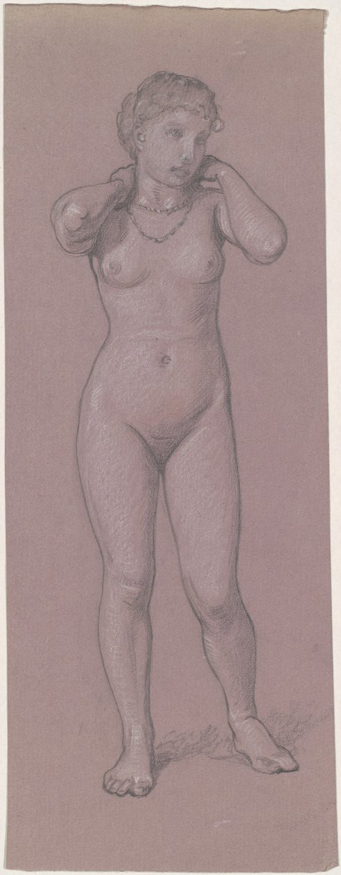 हार के साथ महिला नग्न, 1870-1880 के दशक। द्वारा एलीहु वेडर