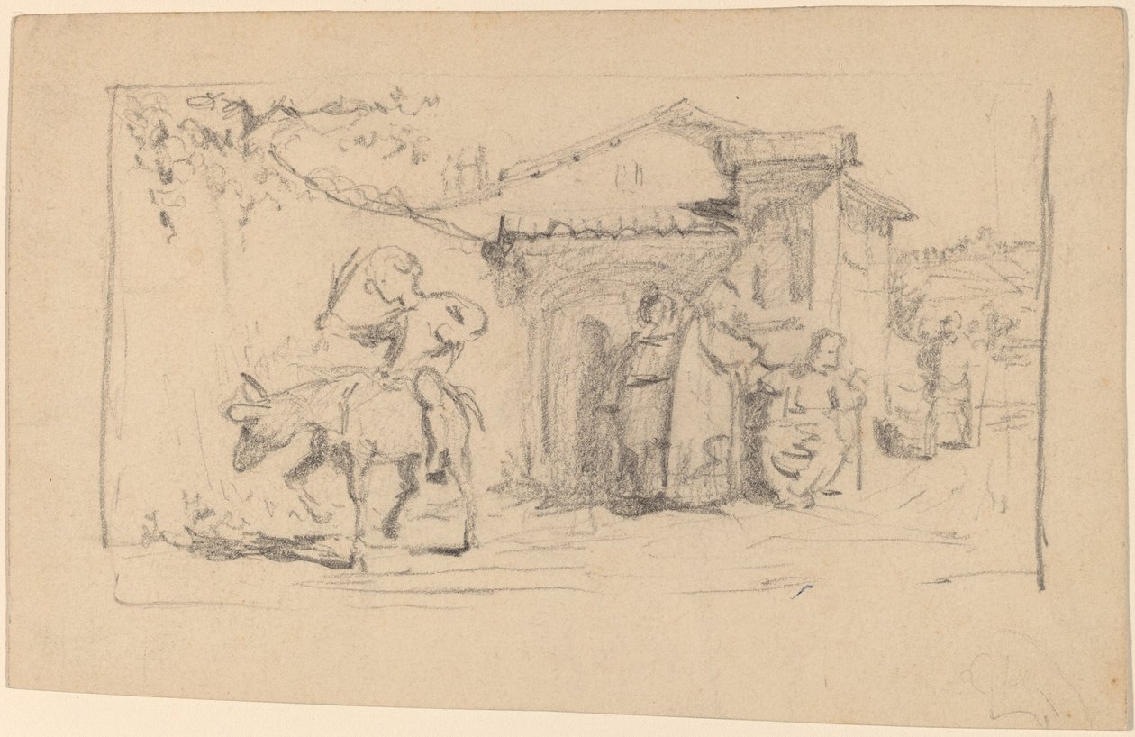 बेटा और गधा, सी। 1859. द्वारा एलीहु वेडर