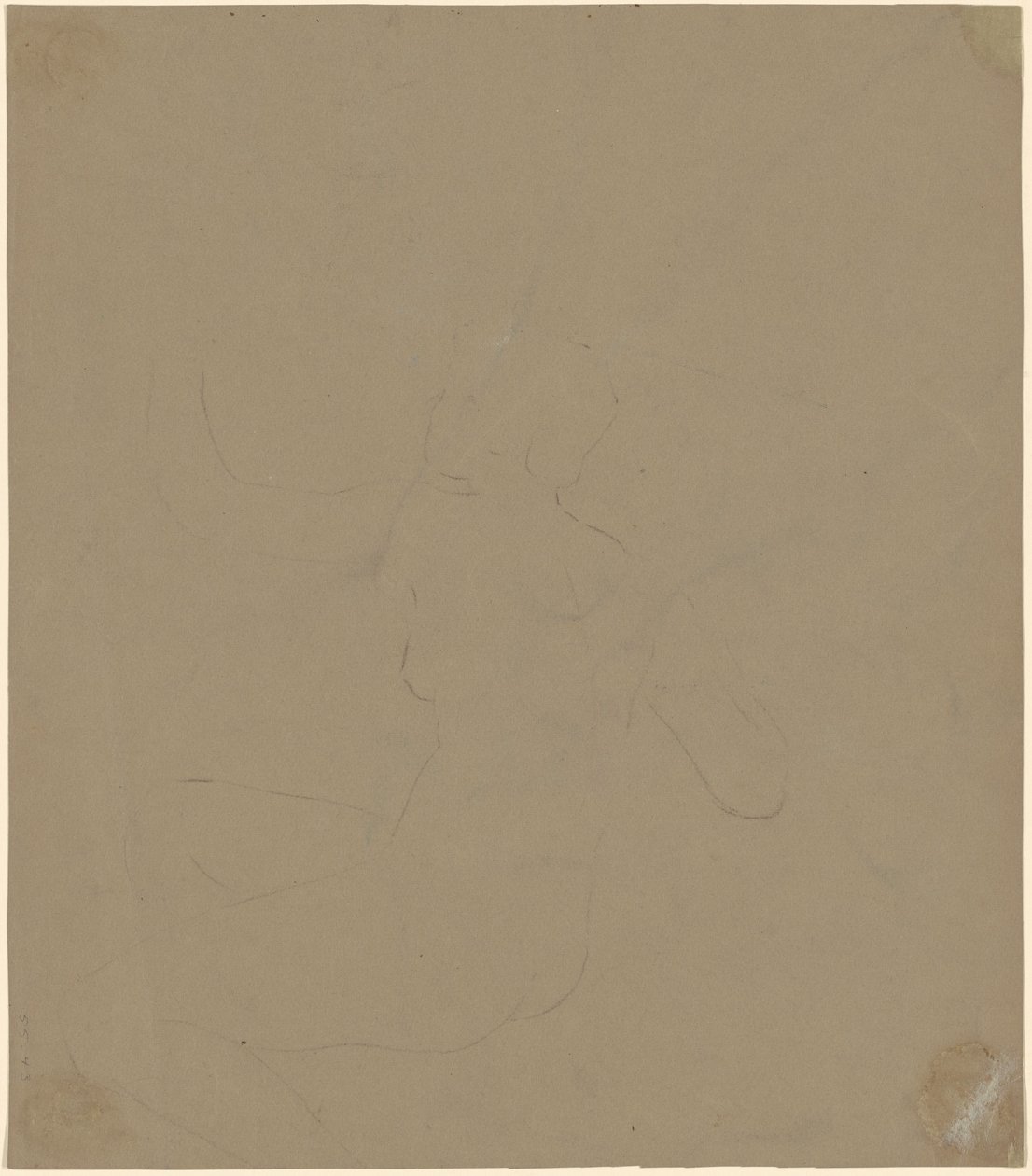 एक महिला नग्न का अध्ययन, 1892। द्वारा एलीहु वेडर