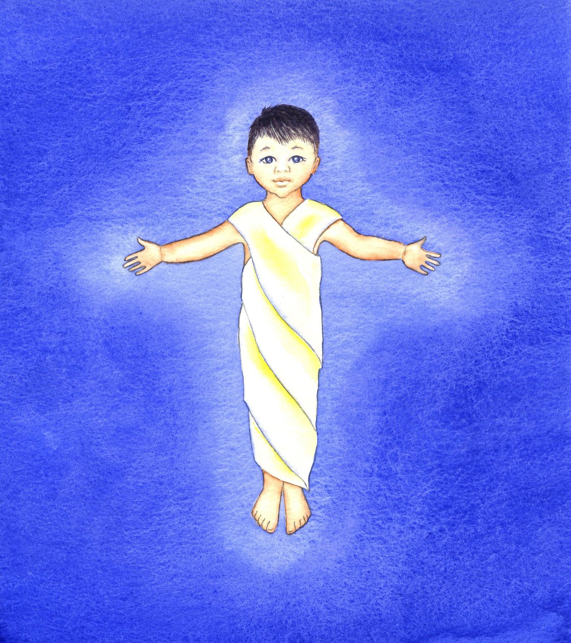 शिशु यीशु, 2001 (कागज पर w - c) द्वारा एलिजाबेथ वांगो
