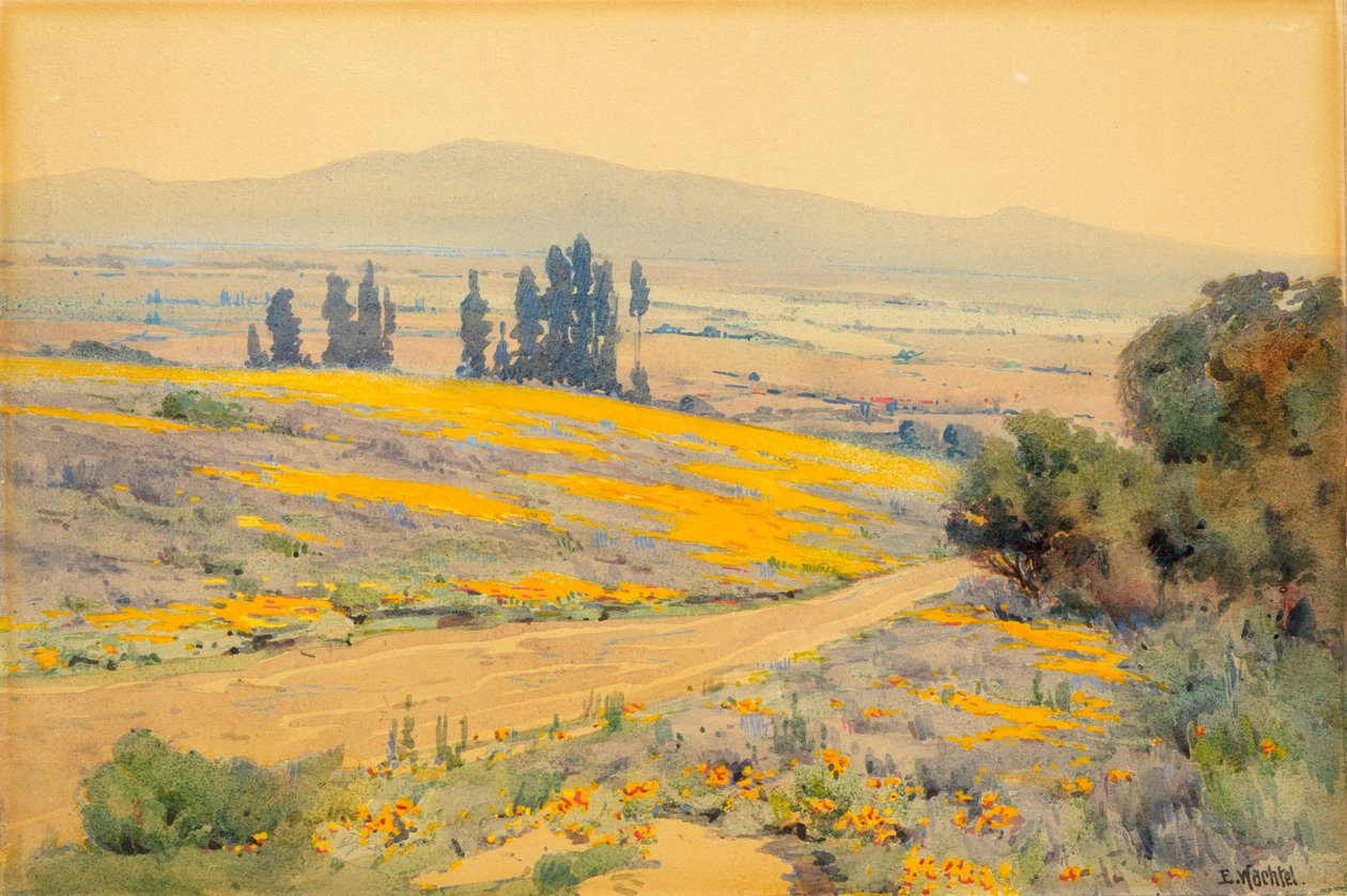 कैलिफोर्निया स्प्रिंग लैंडस्केप, सीए। 1920. द्वारा एल्मर बटेर