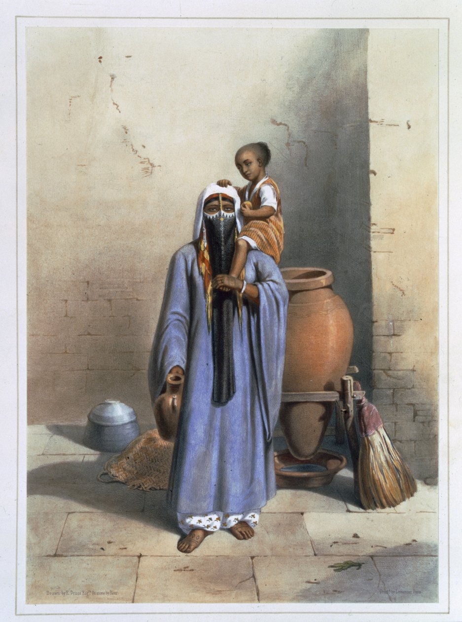 फेलह वूमैन एंड चाइल्ड, चार्ल्स बॉर (1814-81) पब द्वारा उत्कीर्ण &39;द वैली ऑफ द नाइल&39; से चित्रण है। लेमरसीर द्वारा, 1848 द्वारा एमिल प्रिसे डी'वेनस