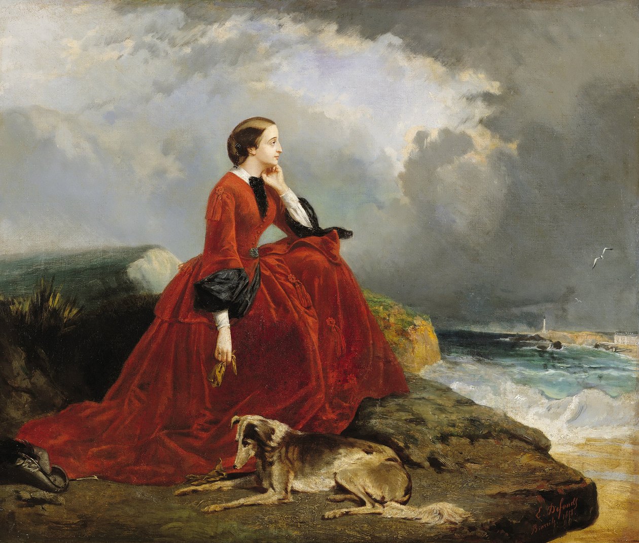 Biarritz में महारानी यूजिनी 1826-1920। द्वारा एमिल डिफॉन्ड्स