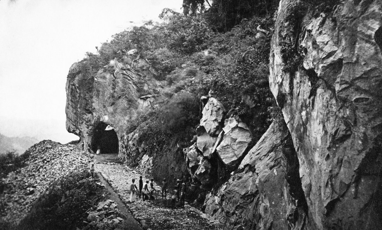 कडुगनवा इनलाइन, सीलोन सरकारी रेलवे का निर्माण, c.1865 द्वारा अंग्रेजी फोटोग्राफर