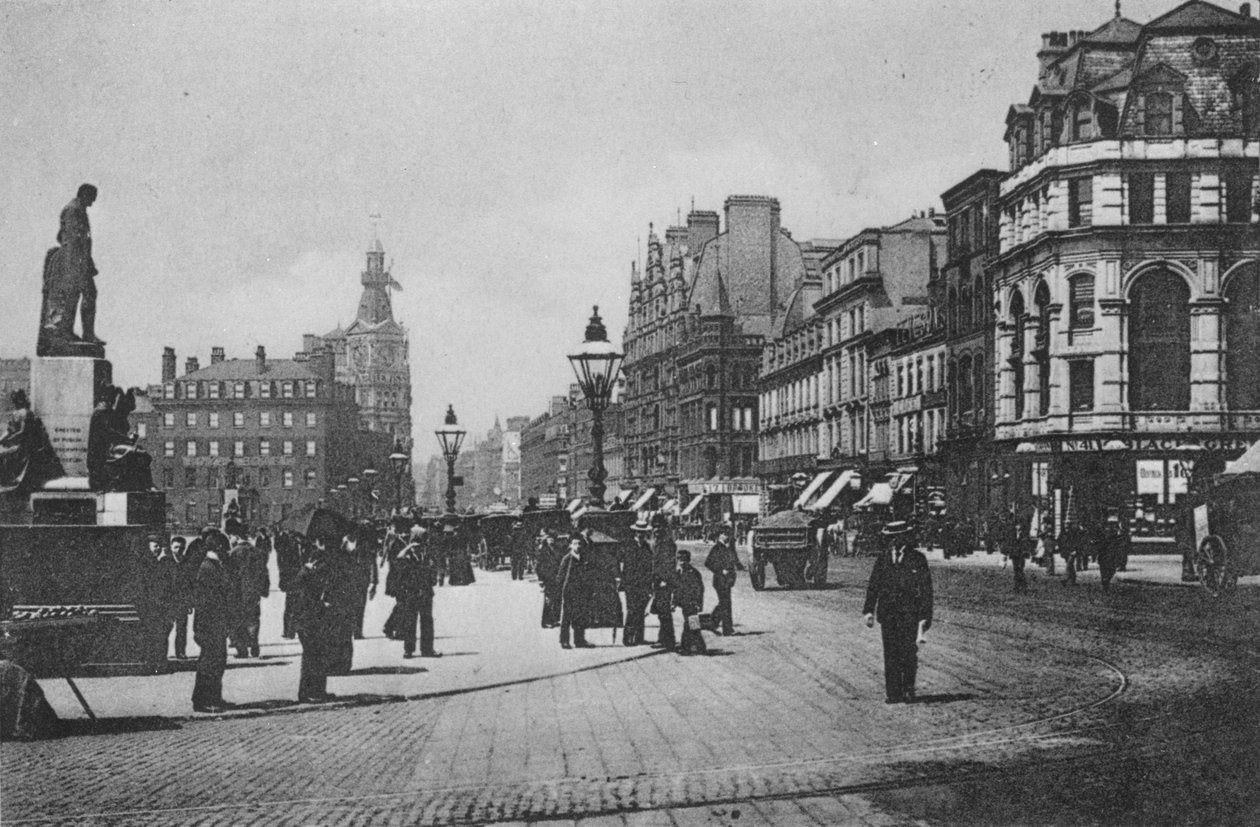 पिकाडिली, मैनचेस्टर, c.1910 द्वारा अंग्रेजी फोटोग्राफर