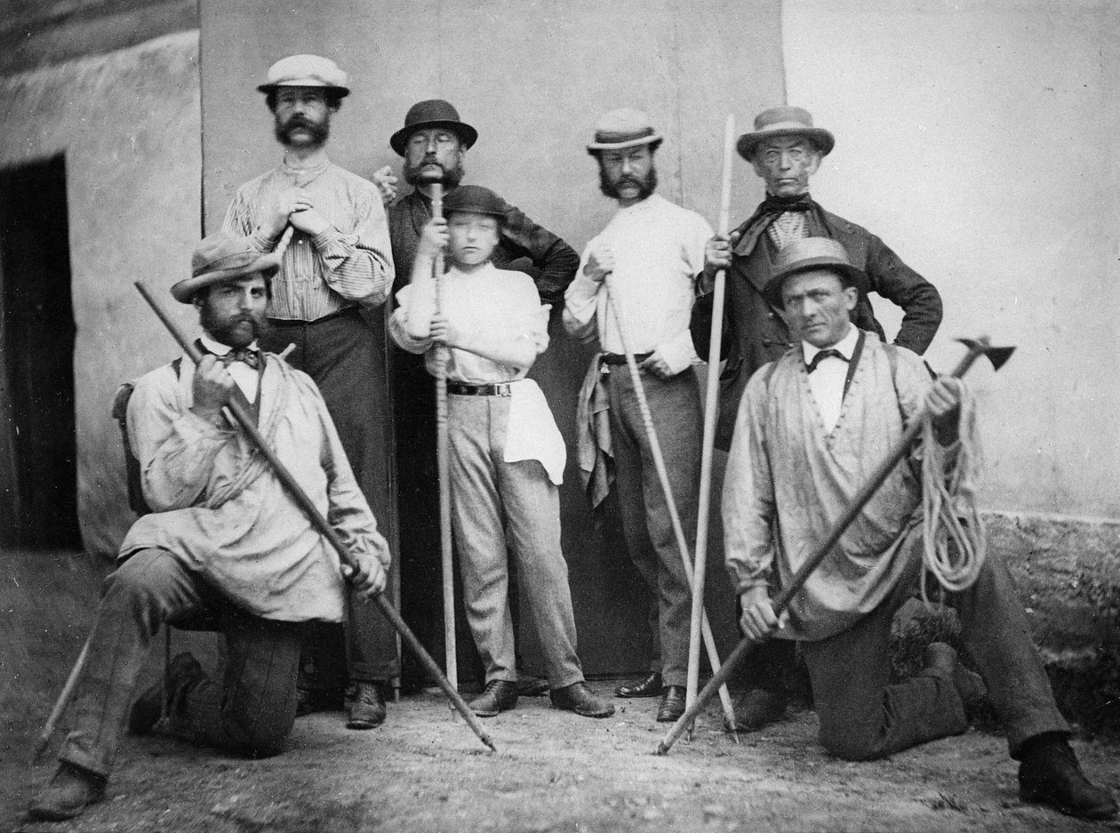 मोंट ब्लांक के लिए राजकुमार आर्थर्स अभियान, c.1865 द्वारा अंग्रेजी फोटोग्राफर