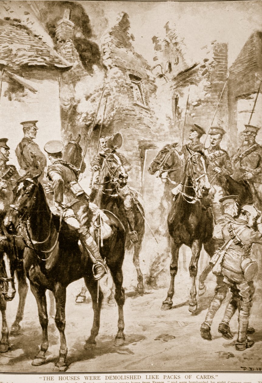 1914-19 कार्ड के पैक की तरह घरों को ध्वस्त कर दिया गया द्वारा अंग्रेजी फोटोग्राफर