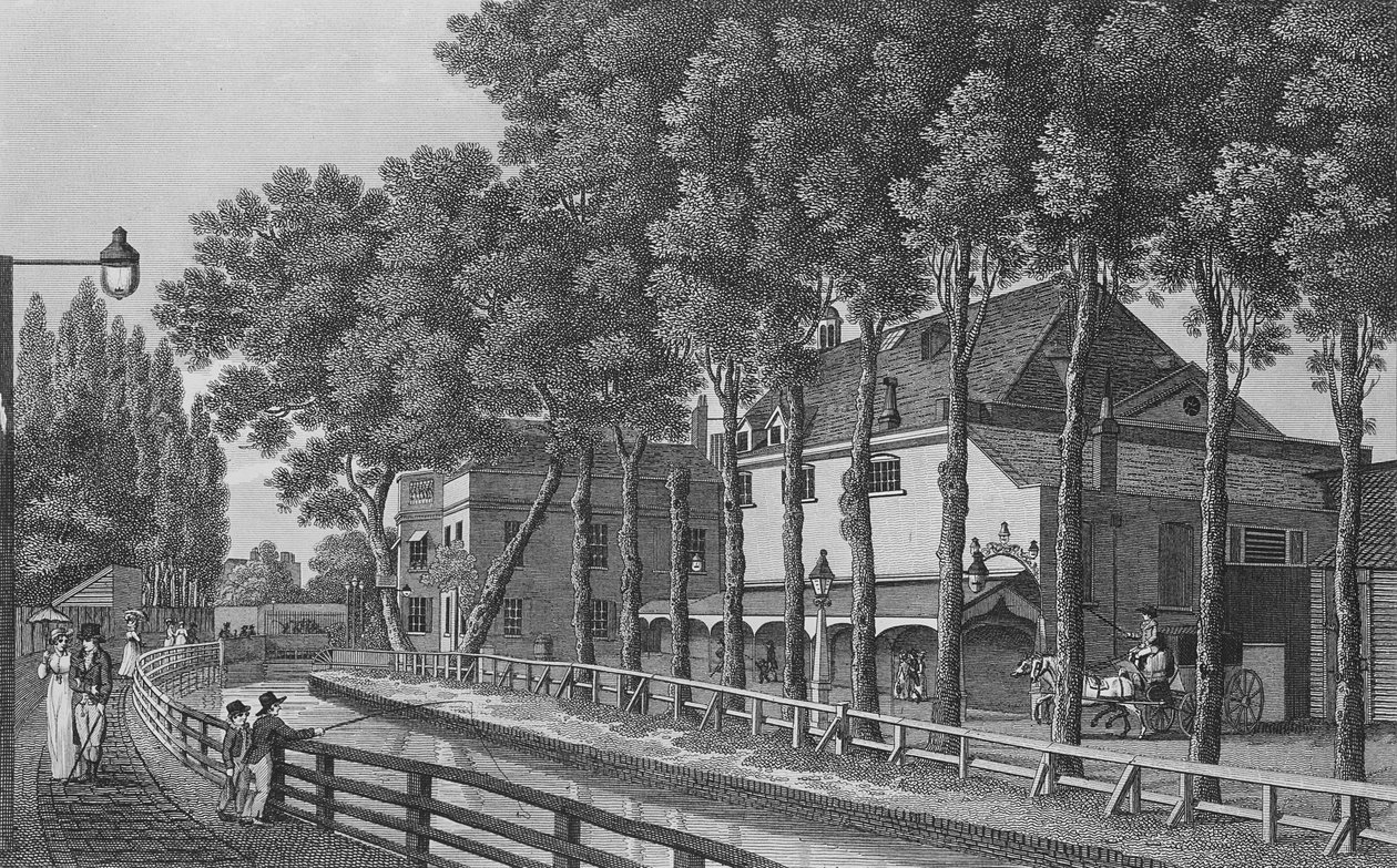 एक्वाटिक थियेटर, सैडलर वेल्स, 1813 द्वारा अंग्रेजी स्कूल