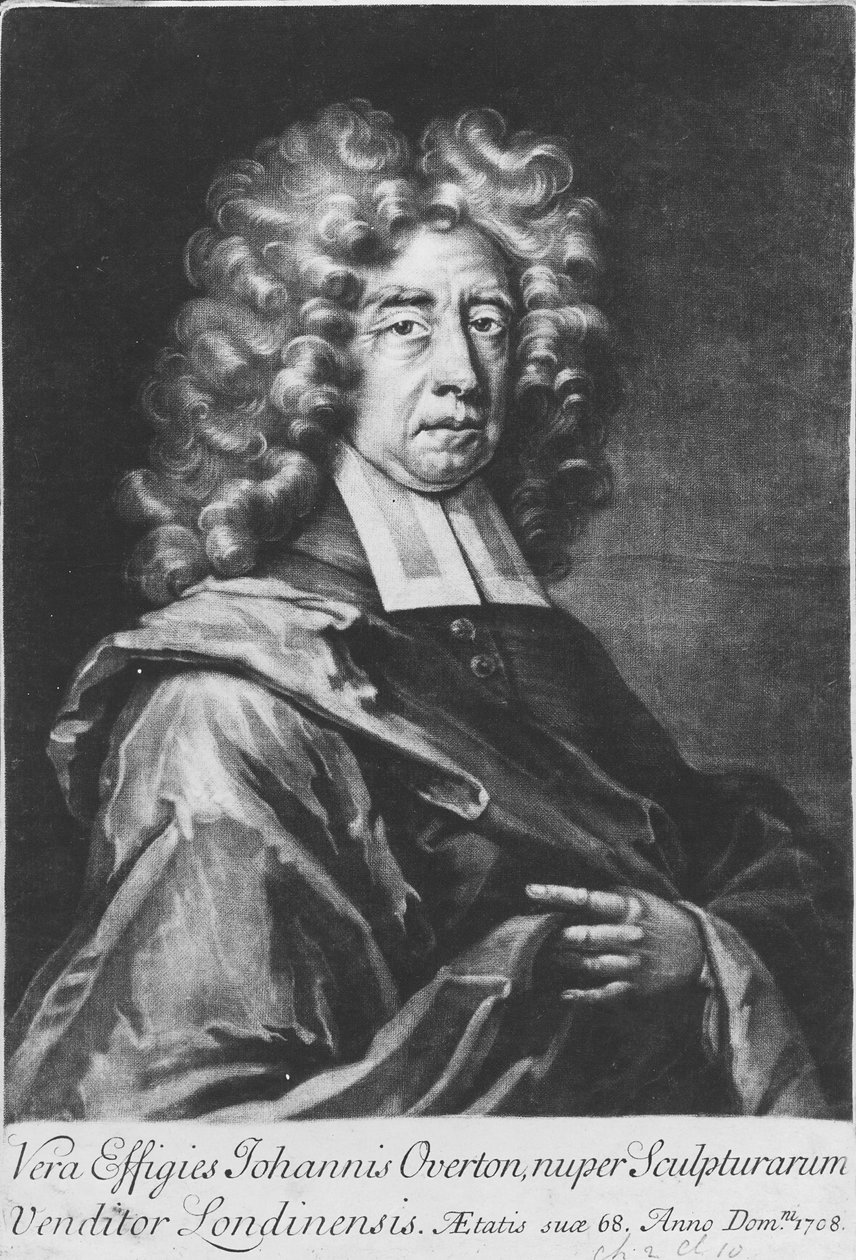 जॉन ओवरटन, 1708 (मेजोटिन्टिन) द्वारा अंग्रेजी स्कूल