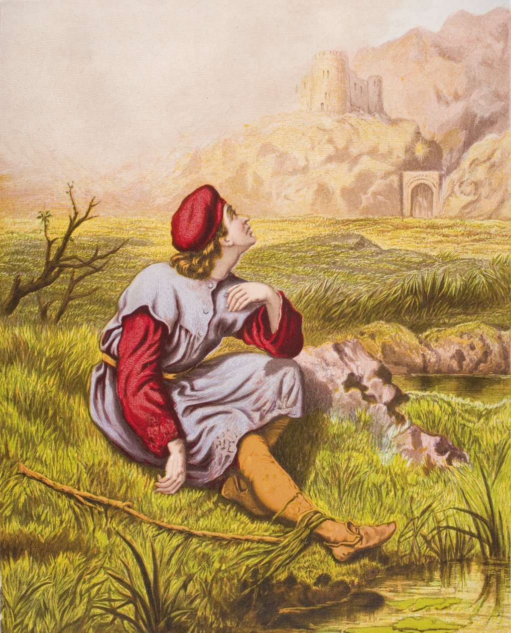 जॉन विवेक (1628-88) द्वारा &39;द पिलग्रिम्स प्रोग्रेस&39; का चित्रण द्वारा अंग्रेजी स्कूल