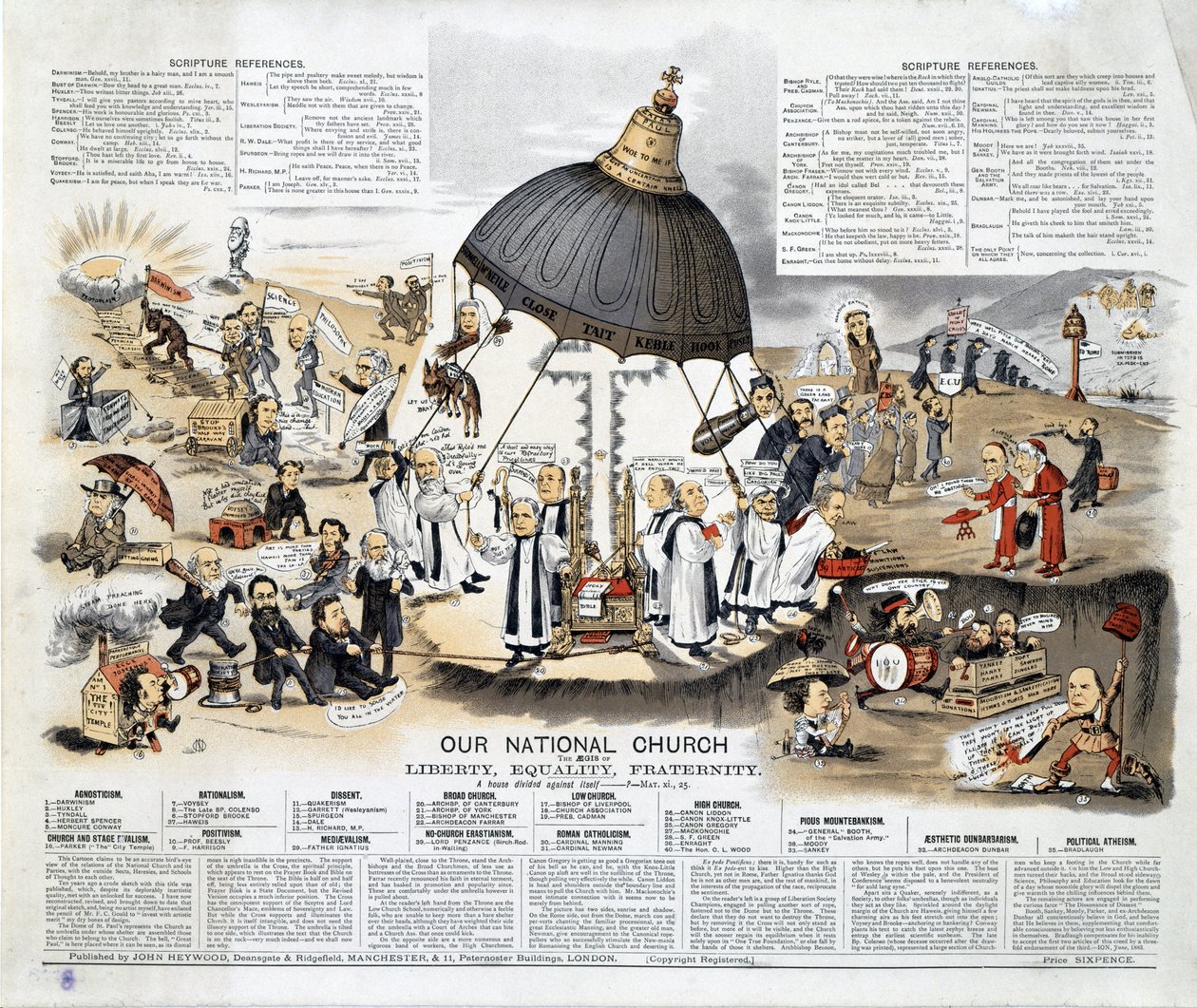 हमारा राष्ट्रीय चर्च, जॉन हेवुड द्वारा 1883 में प्रकाशित हुआ द्वारा अंग्रेजी स्कूल
