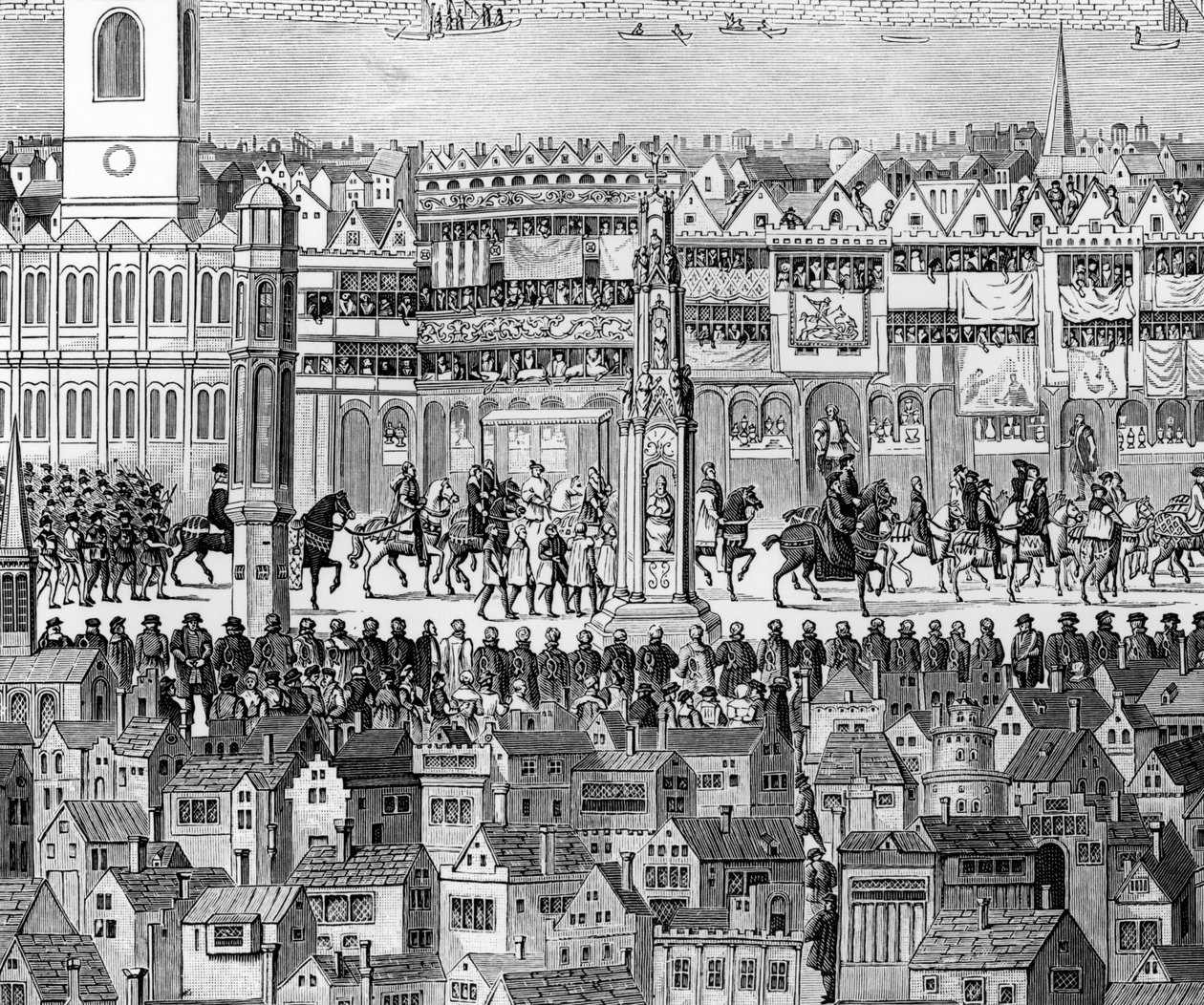 एडवर्ड VI (1537-53) के कोरोनेशन जुलूस का हिस्सा, 19 फरवरी 1547 (2916 देखें) द्वारा अंग्रेजी स्कूल