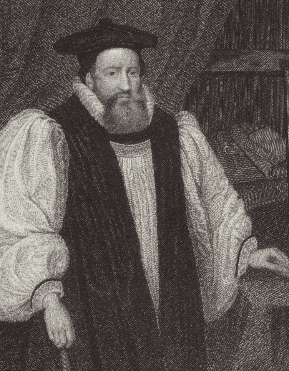 जॉर्ज लॉबट (1562-1633) कैंटरबरी के आर्कबिशप का पोर्ट्रेट, &39;लॉज ब्रिटिश पोर्ट्रेट्स&39; से, 1823 द्वारा अंग्रेजी स्कूल