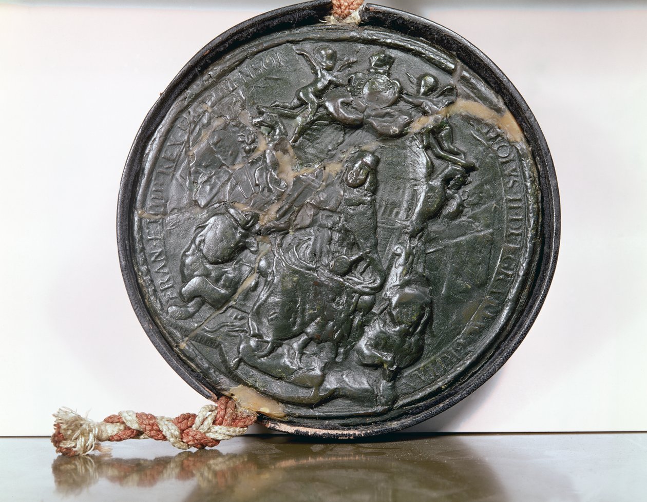 हडसन बे कंपनी (मोम) को दिए गए चार्टर से किंग चार्ल्स II (1630-85) की मुहर द्वारा अंग्रेजी स्कूल