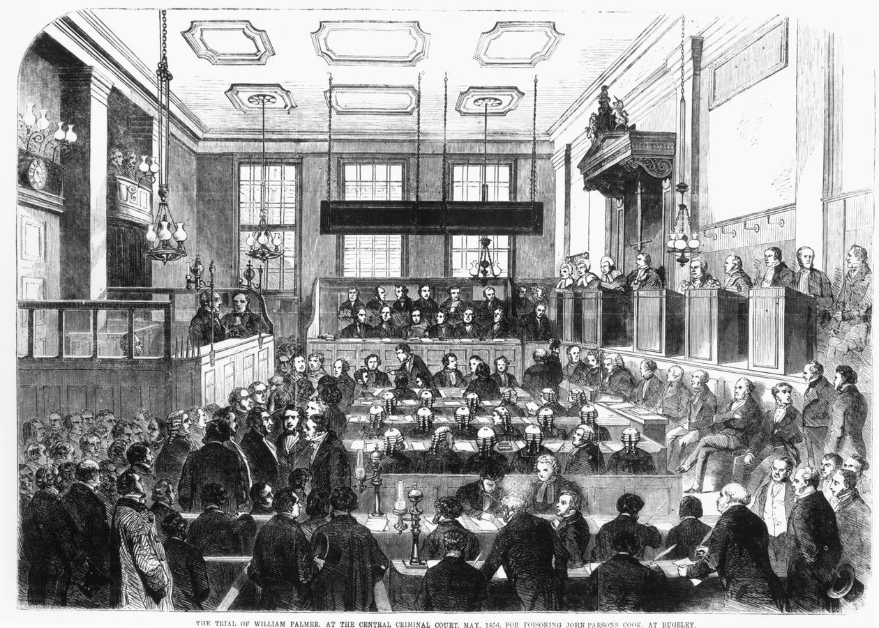 विलियम पामर का परीक्षण, सेंट्रल क्रिमिनल कोर्ट में, मई 1856 को, जॉन पार्सन्स कुक को रूसेले में जहर देने के लिए द्वारा अंग्रेजी स्कूल