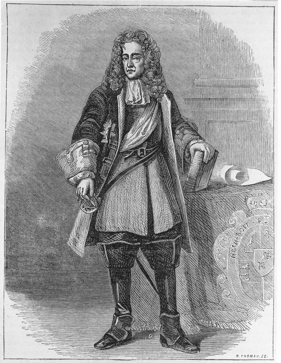 विलियम द्वितीय, प्रिंस ऑफ ऑरेंज (1626-50) को डब्ल्यू थॉमस (बंड) ने उकेरा द्वारा अंग्रेजी स्कूल
