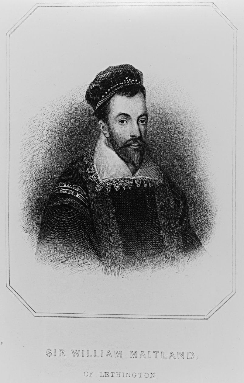 लॉजिंगटन के विलियम मैटलैंड (c.1528-73) &39;लॉज ब्रिटिश पोर्ट्रेट्स&39; से द्वारा अंग्रेजी स्कूल