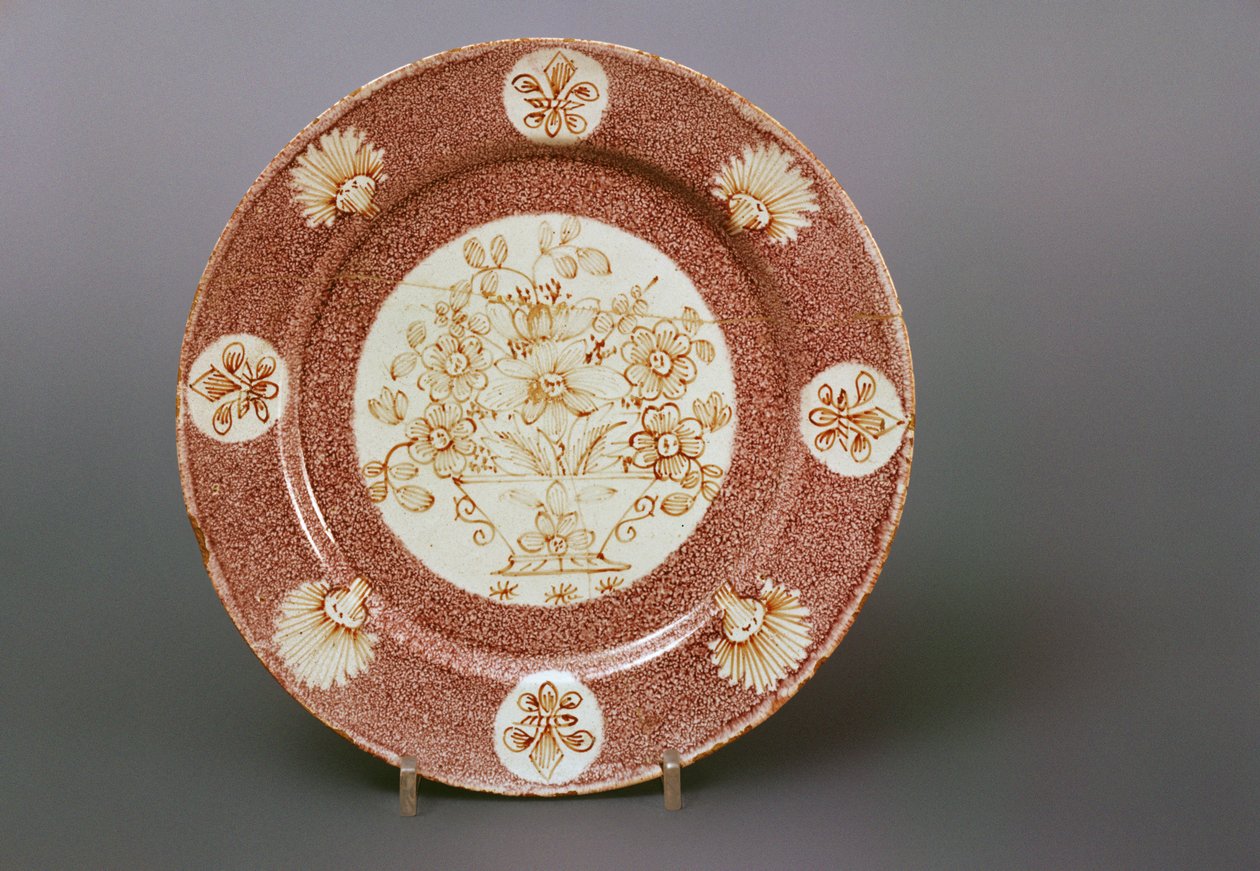 Wincanton delftware plate, c.1745 (सिरेमिक) द्वारा अंग्रेजी स्कूल
