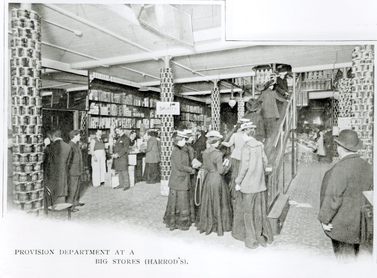 हैरोड्स प्रोविजन विभाग, c.1901 द्वारा अंग्रेजी फोटोग्राफर