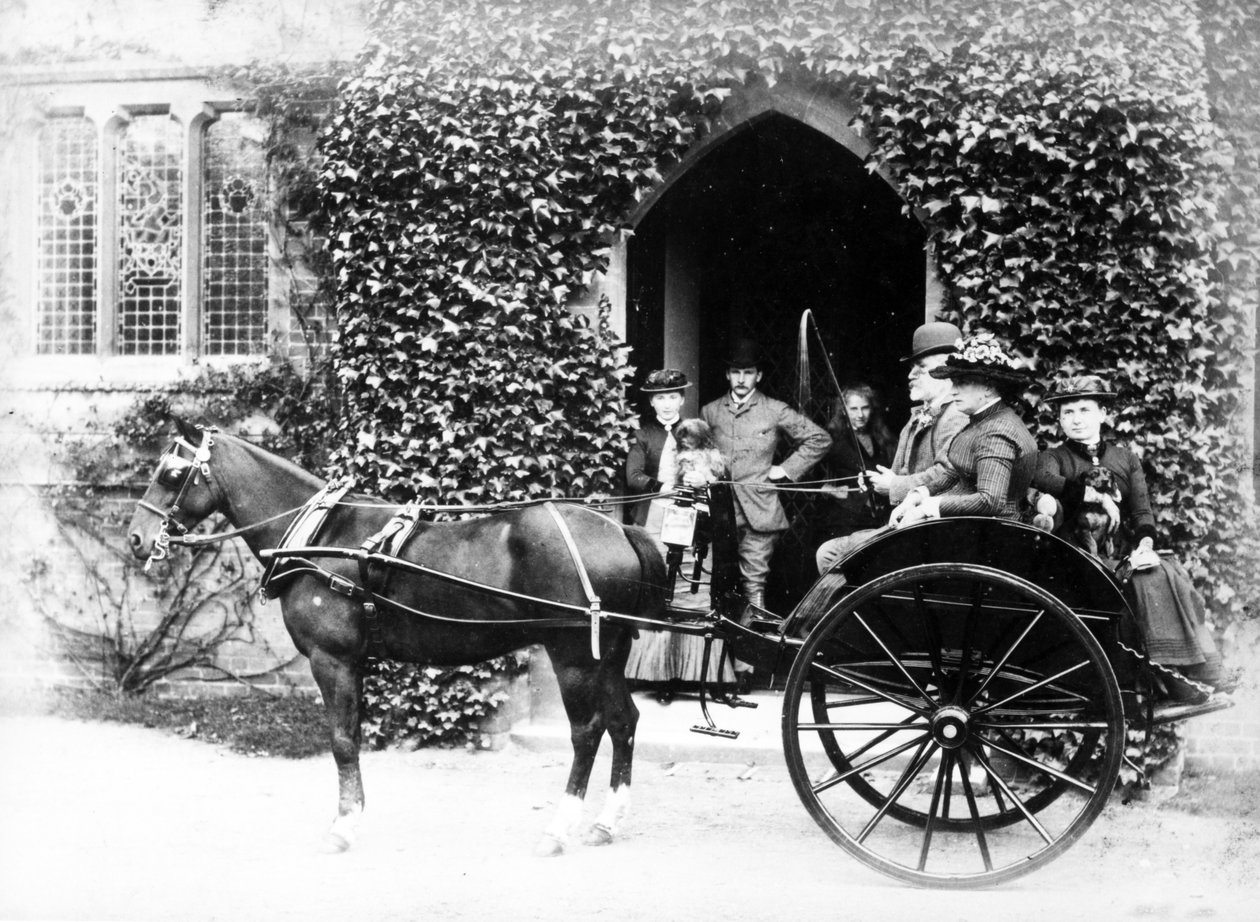 हॉर्स एंड ट्रैप राइड, c.1890 द्वारा अंग्रेजी फोटोग्राफर