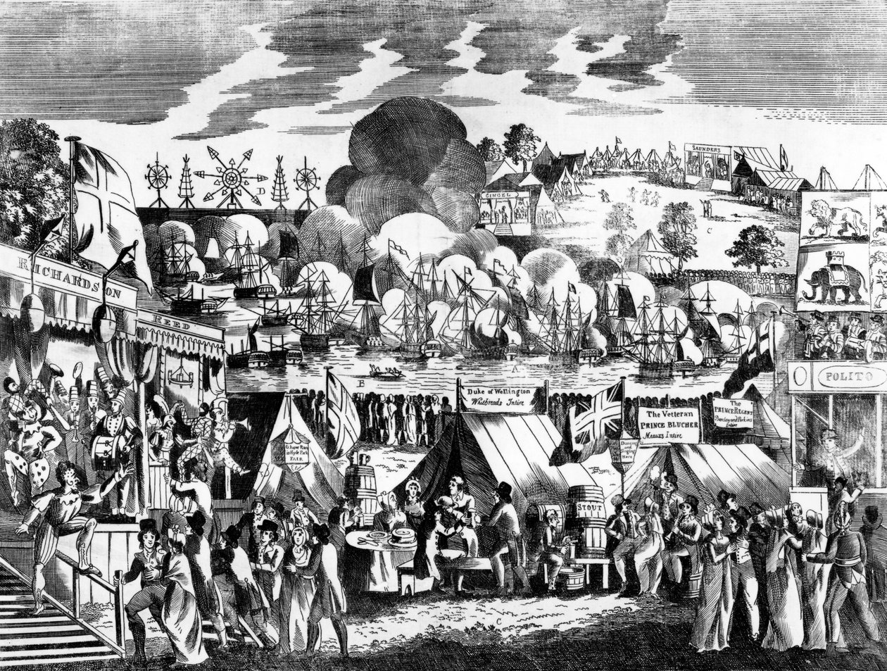 1814 में हाइड पार्क में जयंती मेला द्वारा अंग्रेजी स्कूल