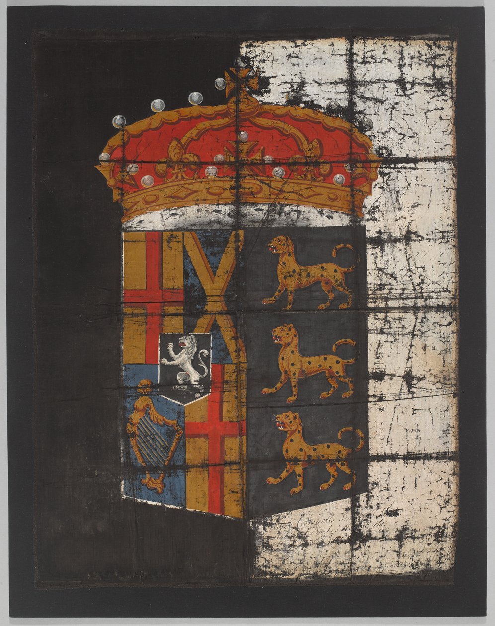 ओलिवर क्रॉमवेल का अंतिम संस्कार बैनर, c.1658 (बैनर) द्वारा अंग्रेजी स्कूल