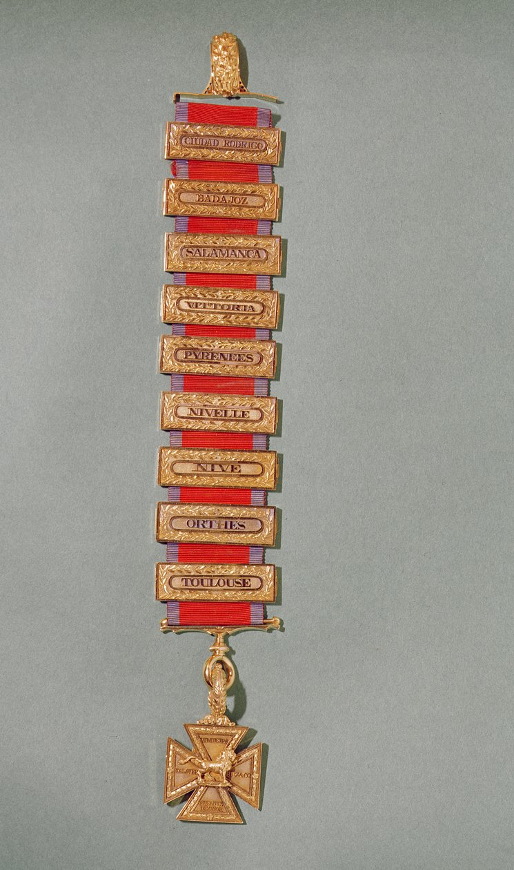 प्रायद्वीपीय गोल्ड क्रॉस, c.1813 (सोना) द्वारा अंग्रेजी स्कूल