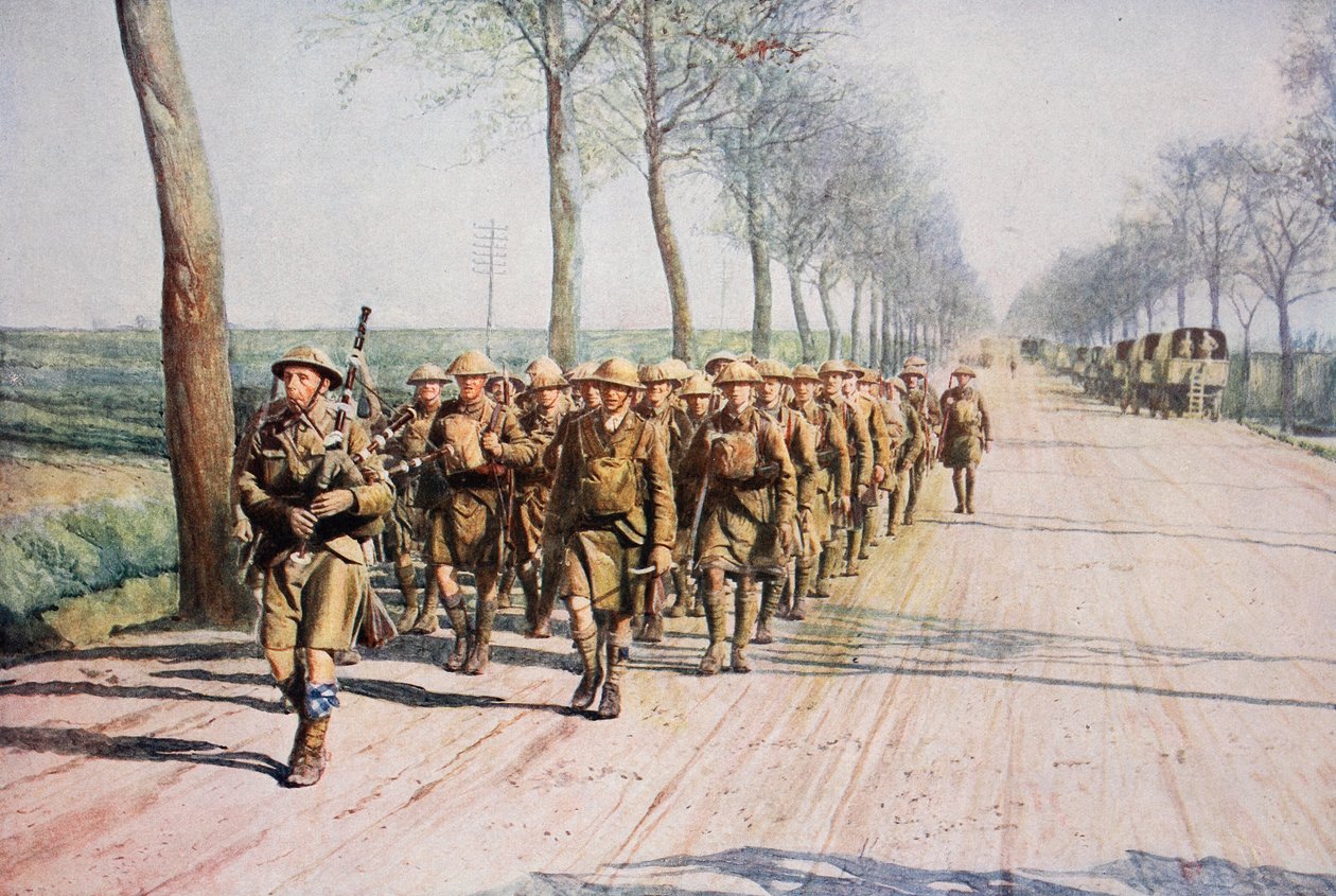 पाइपिंग टाइम्स ऑफ वार, 1914-19 द्वारा अंग्रेजी स्कूल