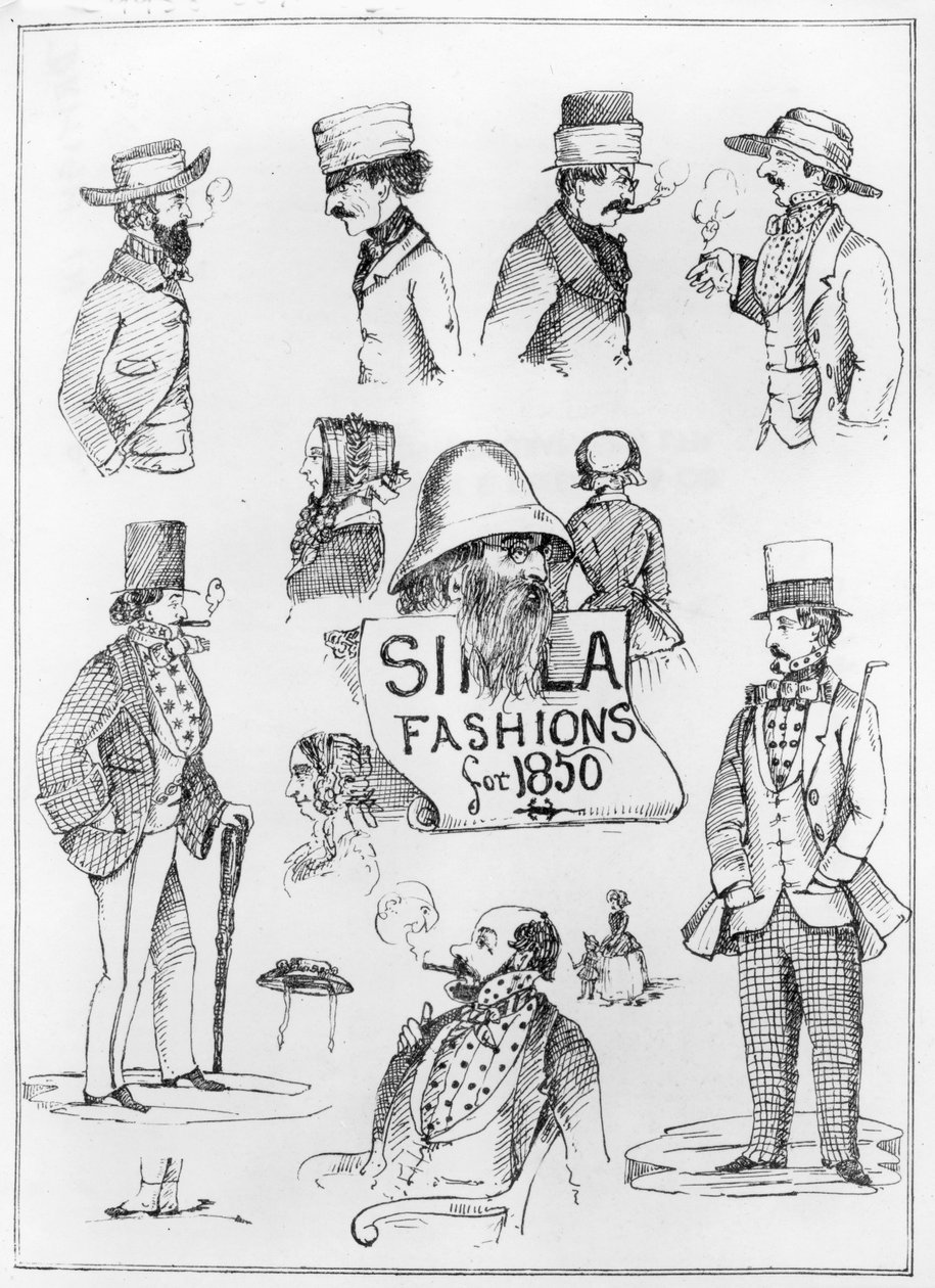 1850 के लिए शिमला फैशन द्वारा अंग्रेजी स्कूल