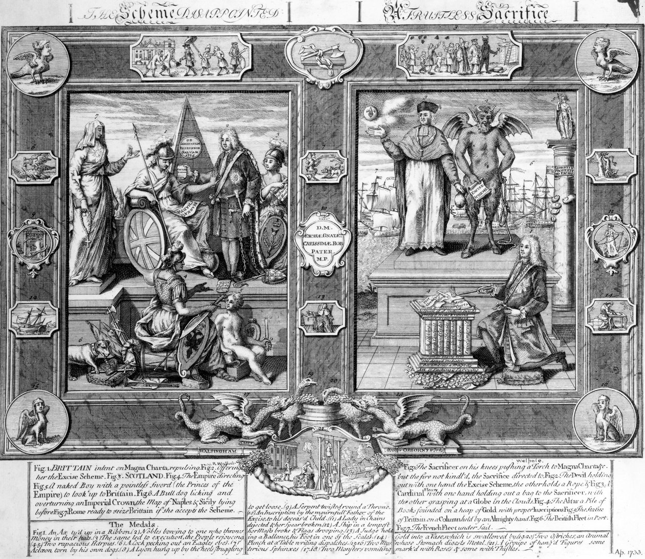 योजना से निराश, एक फल रहित बलिदान, c.1733 द्वारा अंग्रेजी स्कूल