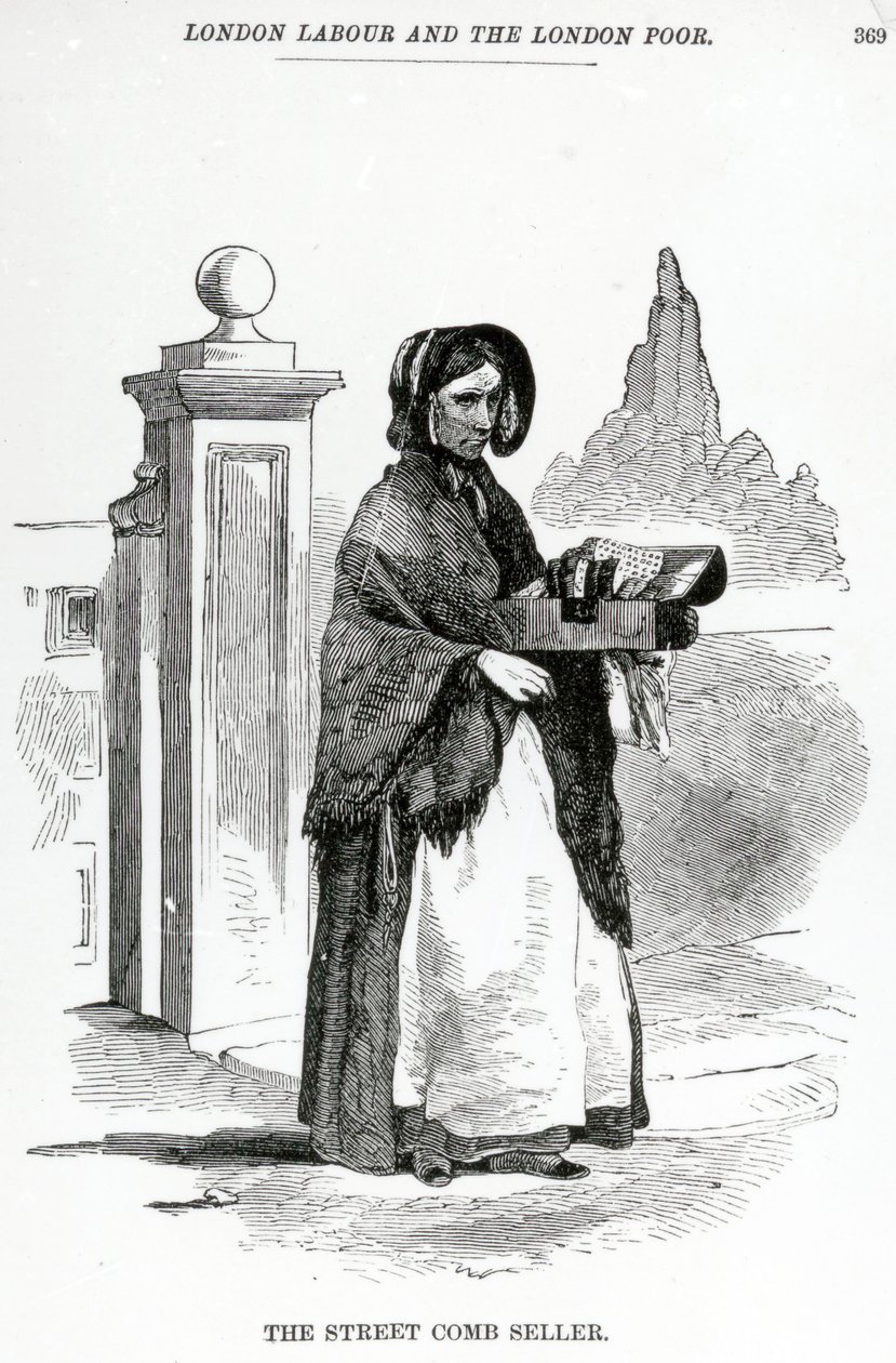 स्ट्रीट कंबाइन सेलर, c.1840 द्वारा अंग्रेजी स्कूल