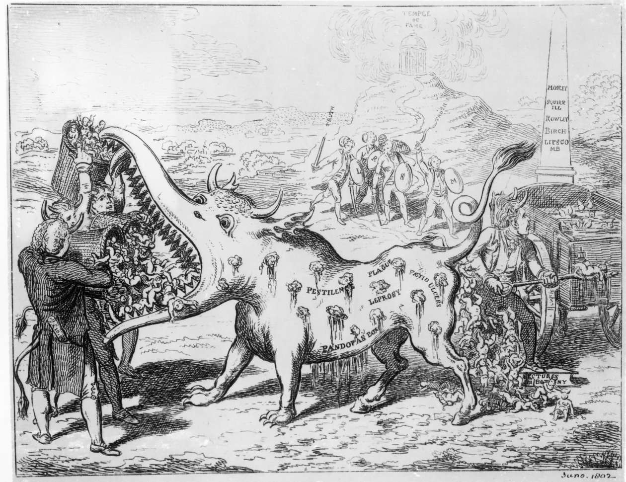 टीकाकरण, JLStuart, 1802 द्वारा प्रकाशित द्वारा अंग्रेजी स्कूल