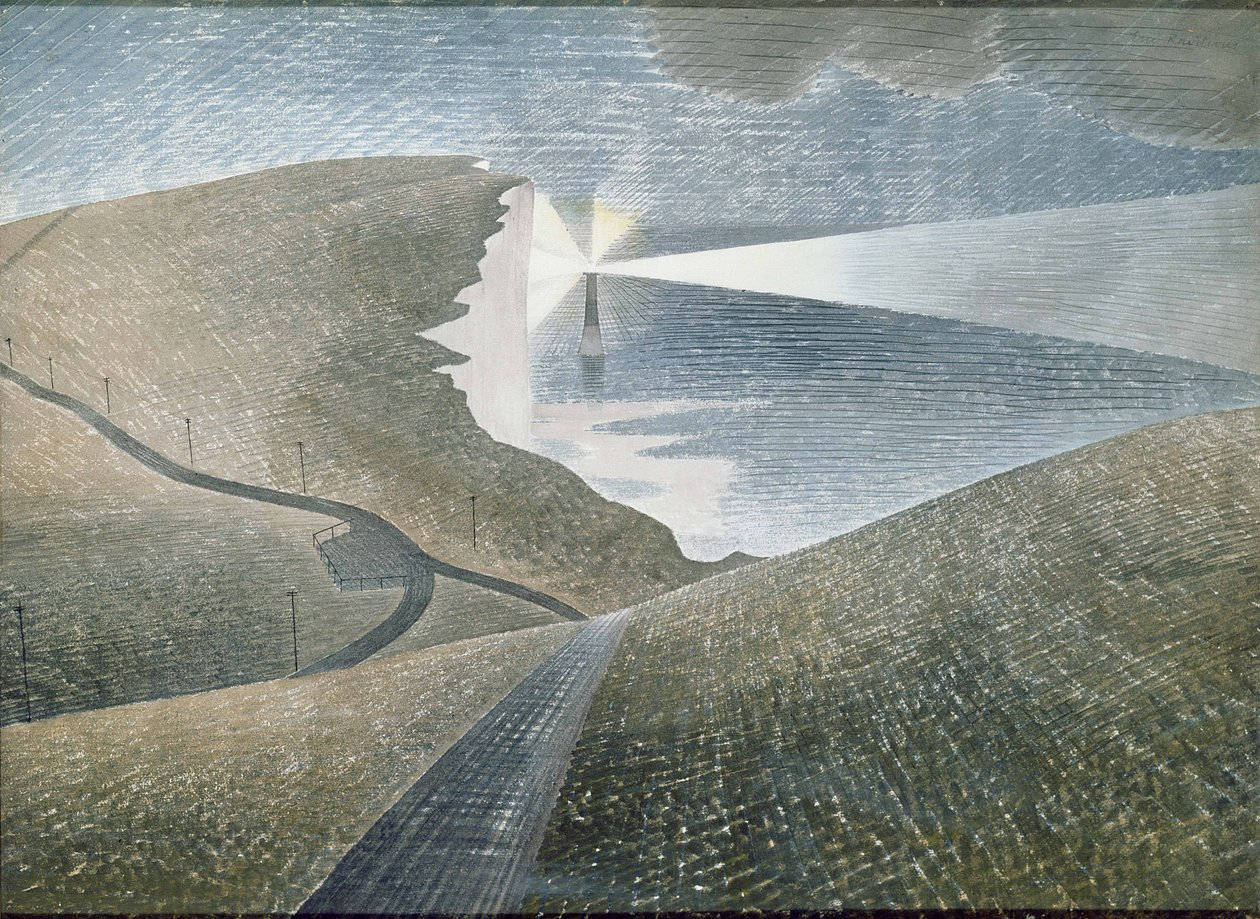 बीची हेड, 1939 (वाटर कलर) द्वारा एरिक Ravilious