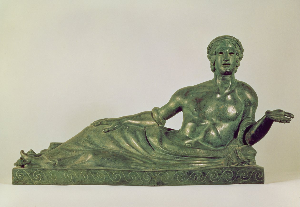 Cinerary Urn, 4 वीं शताब्दी ईसा पूर्व (कांस्य) द्वारा इट्रस्केन