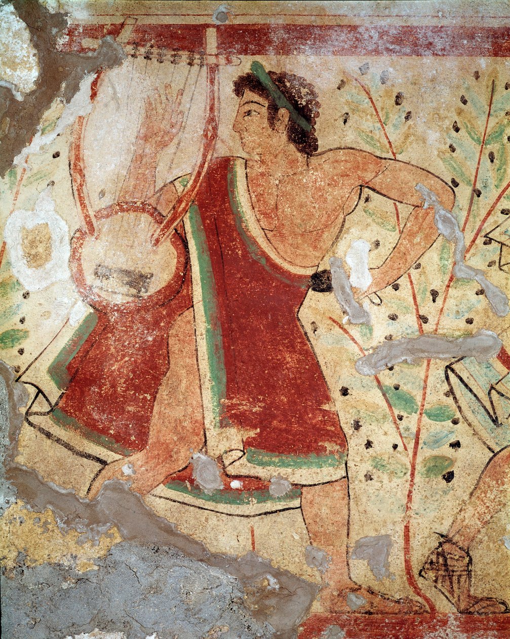 एक गीत वादक (फ्रेस्को, 520 ई.पू.) द्वारा इट्रस्केन
