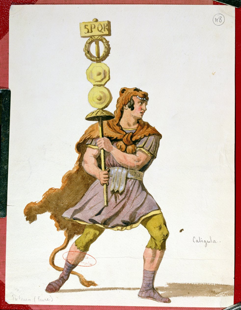 अलेक्जेंड्रे डुमास (1802-70) कॉमेडी फ्रेंचाइजी, दिसंबर 1837 में &39;कैलीगुला&39; के पहले निर्माण के लिए प्रेटोरियन, पोशाक डिजाइन द्वारा पियरे फ्रांस्वा यूजीन जिराउड