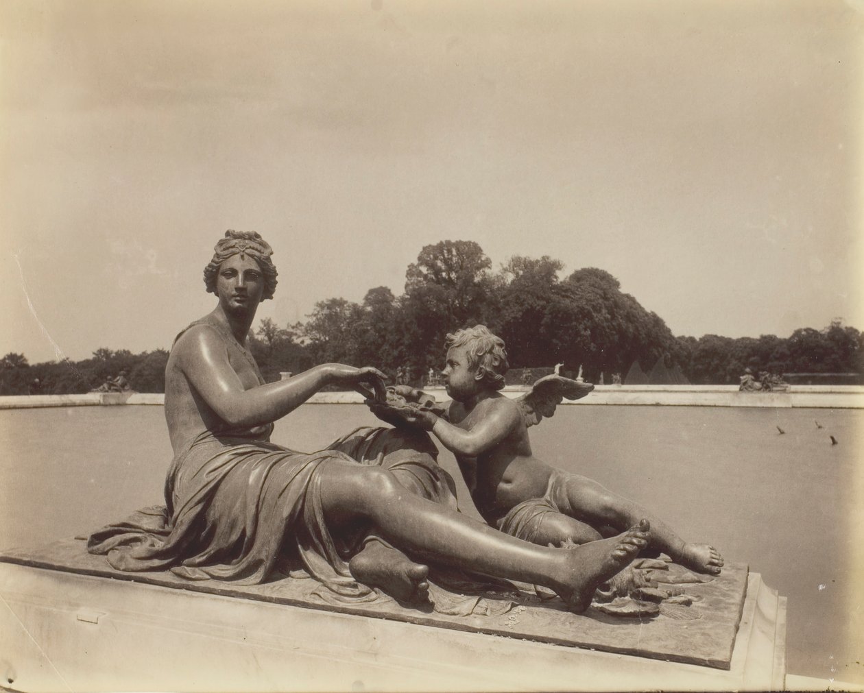 वर्साय, पार्क का कोना, 1901। द्वारा यूजेन एटगेट