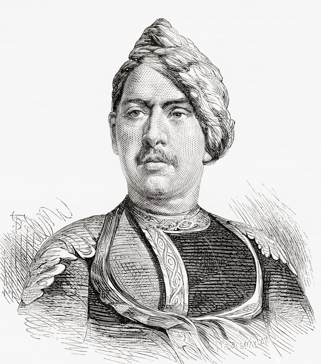 जसवंत सिंह, भरतपुर के महाराजा &39;फ्रॉम अल मुंडो एन ला मनो&39;, 1878 में प्रकाशित द्वारा यूरोपीय स्कूल