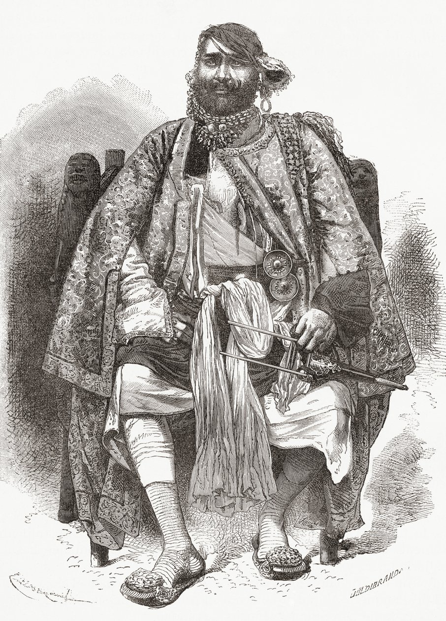 Rana Bhagwant Singh, from El Mundo en la Mano, published 1878  द्वारा यूरोपीय स्कूल