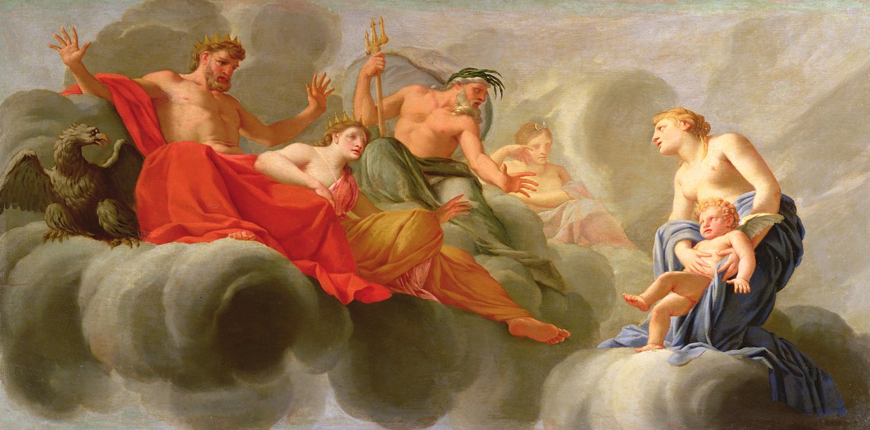 वीनस प्रेजेंटिंग कामदेव बृहस्पति को द्वारा Eustache Le Sueur