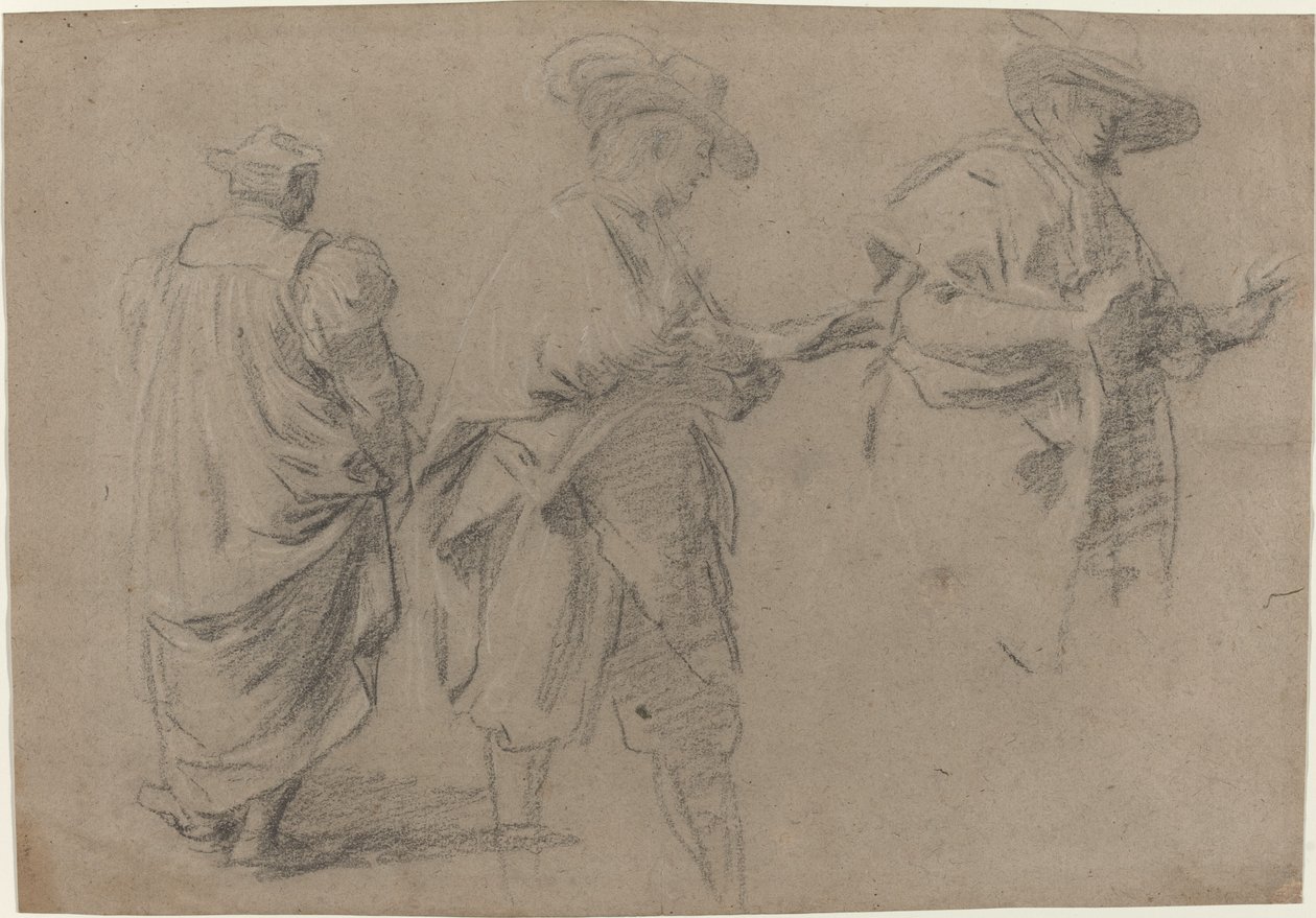 एक जज और दो सज्जन वकील द्वारा Eustache Le Sueur