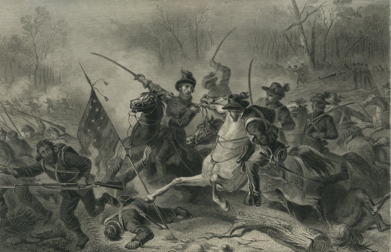 शिलोह, टेनेसी की लड़ाई, c.1862 द्वारा फेलिक्स ऑक्टेवियस कार डारले