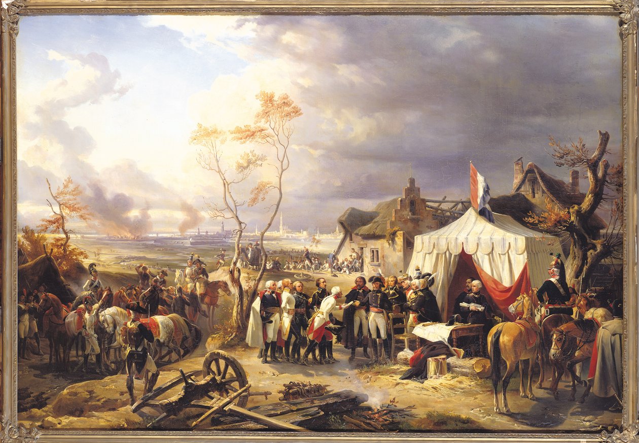 एंटवर्प के आत्मसमर्पण को प्राप्त करने वाले जनरल डी ला मोरलीरे, 29 नवंबर 1792, 1837 द्वारा फेलिक्स फिलिपोटेक्स