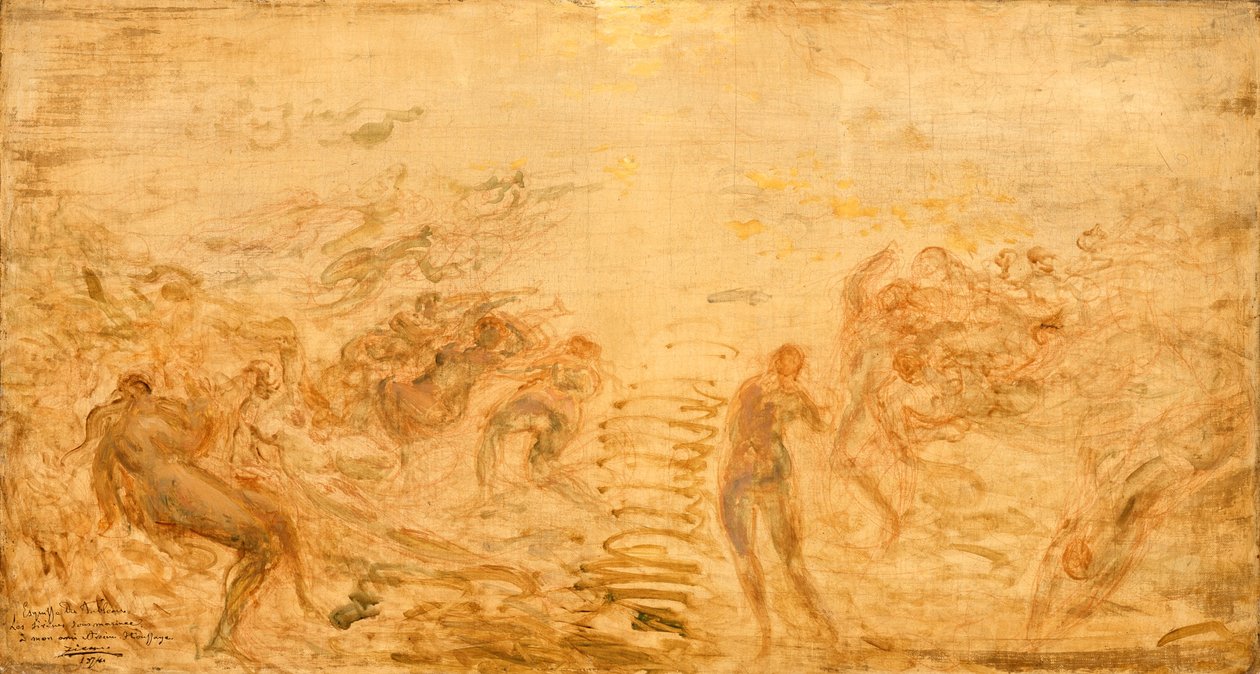 Mermaids Under Water, 1874 द्वारा फेलिक्स ज़ीम