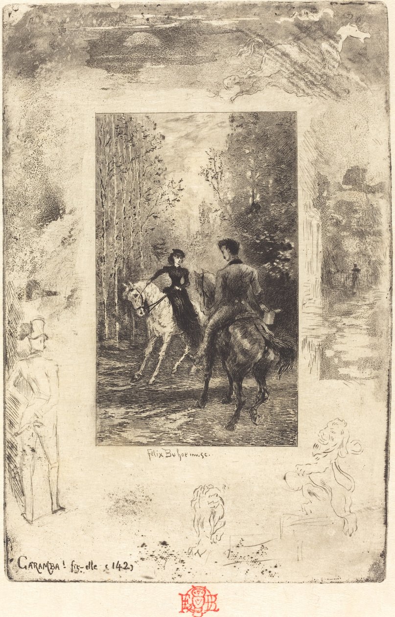 कारम्बा! उसने कहा Caramba! उसने कहा, 18791880। द्वारा फेलिक्स हिलैरे बुहोट
